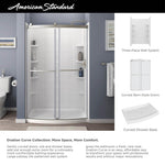 OVATION CURVE 48X72 BARN SHOWER DOOR, BN