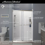 OVATION CURVE 48X72 BARN SHOWER DOOR, BN