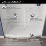Ovation Curve 48x30-inch Curved Shower Base with Center Drain Outlet