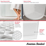 Ovation Curve 36-inch Corner Shower Base with Center Drain Outlet