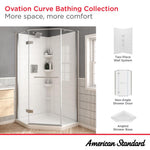Ovation Curve 38-inch Neo-Angle Base with Center Drain Outlet
