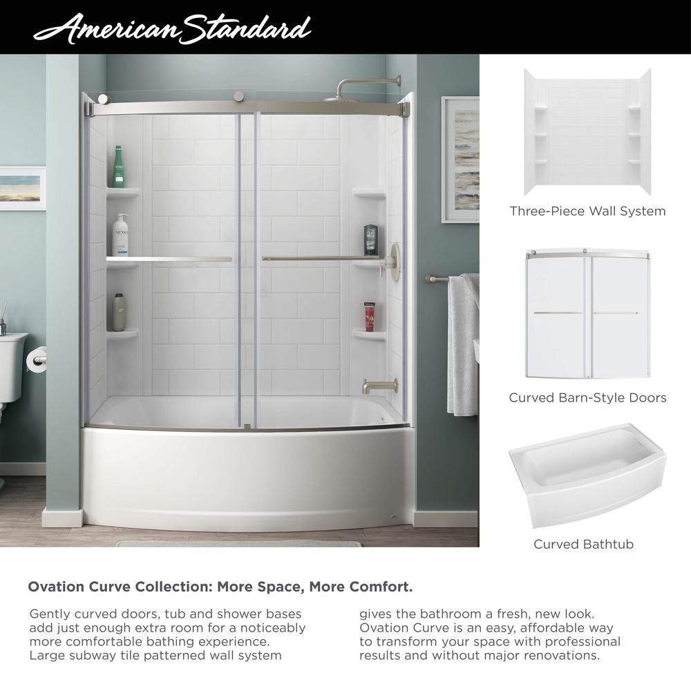 Ovation Curve 60X60 Lg Subway Pattern Tub Walls