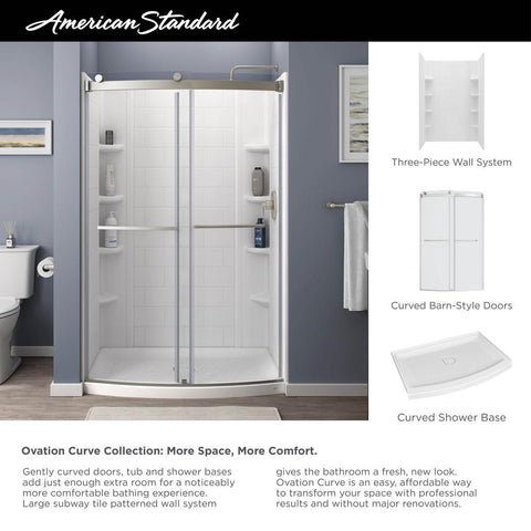 Ovation Curve 48X72 3-Pc Subway Shower Walls