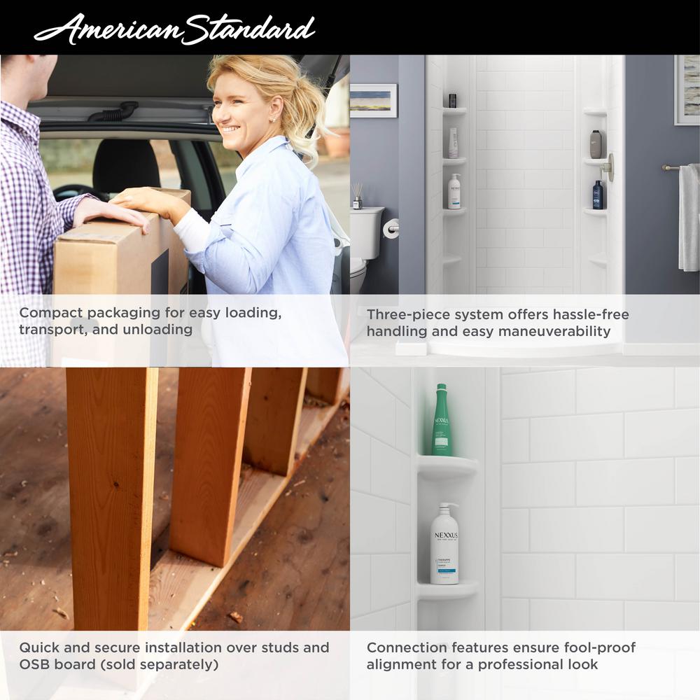 Ovation Curve 48X72 3-Pc Subway Shower Walls