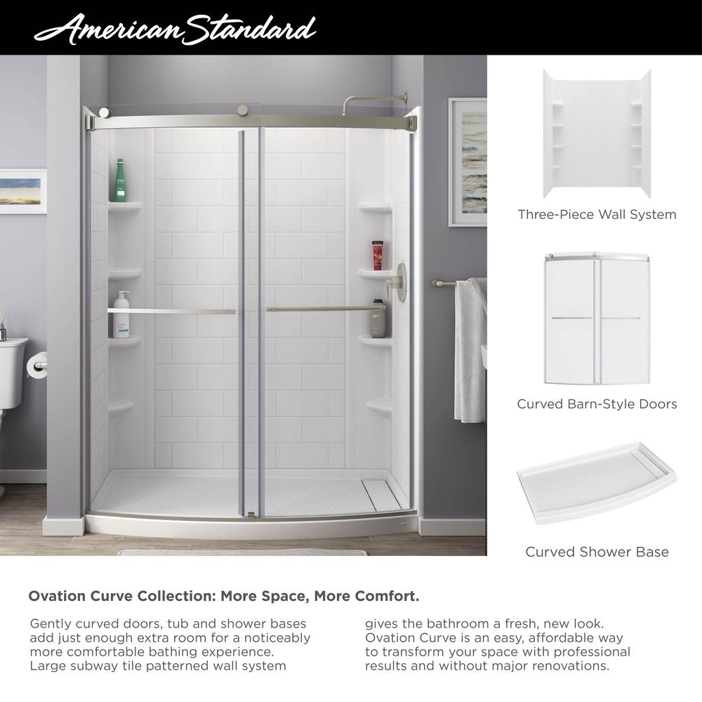 Ovation Curve 60X72 Lg Subway Pattern Shower Walls
