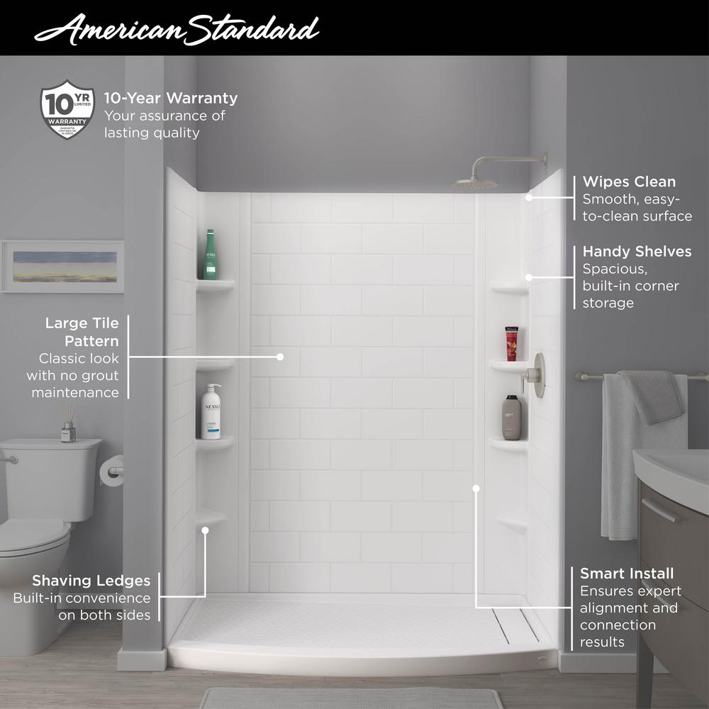 Ovation Curve 60X72 Lg Subway Pattern Shower Walls