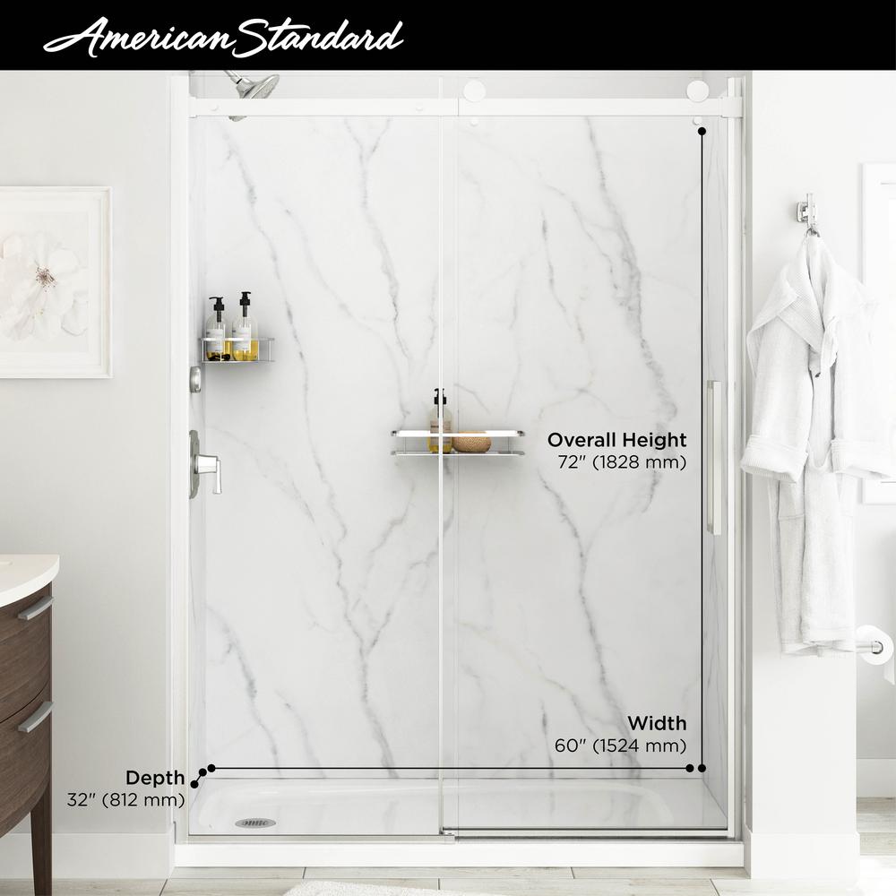 Passage 60 x 32 x 72-Inch Shower Wall Set