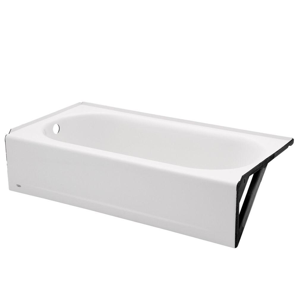 Princeton® Americast® 60 x 34-Inch Integral Apron Bathtub Above Floor Rough Left-Hand Outlet with Luxury Ledge