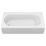 Princeton® PRO Steel 60 x 30-inch Above Floor Rough Integral Apron Bathtub with Left-Hand Outlet