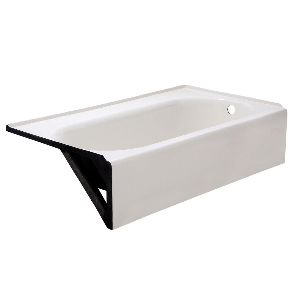 Princeton® Americast® 60 x 34-Inch Integral Apron Bathtub Right-Hand Outlet with Luxury Ledge