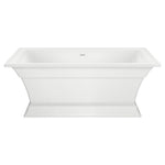 Town Square S 68 x 36-Inch Freestanding Bathtub Center Drain With Integrated Overflow