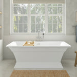 Town Square S 68 x 36-Inch Freestanding Bathtub Center Drain With Integrated Overflow