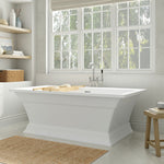 Town Square S 68 x 36-Inch Freestanding Bathtub Center Drain With Integrated Overflow