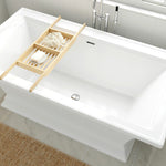 Town Square S 68 x 36-Inch Freestanding Bathtub Center Drain With Integrated Overflow