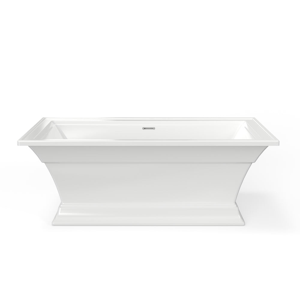 Town Square S 68 x 36-Inch Freestanding Bathtub Center Drain With Integrated Overflow
