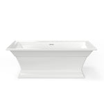 Town Square S 68 x 36-Inch Freestanding Bathtub Center Drain With Integrated Overflow