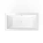 Town Square S 68 x 36-Inch Freestanding Bathtub Center Drain With Integrated Overflow
