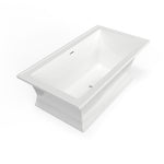 Town Square S 68 x 36-Inch Freestanding Bathtub Center Drain With Integrated Overflow