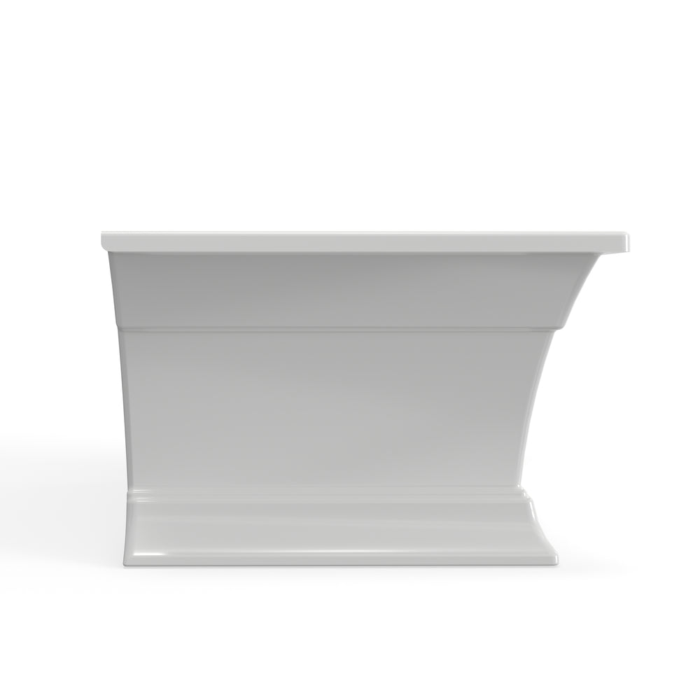 Town Square S 68 x 36-Inch Freestanding Bathtub Center Drain With Integrated Overflow