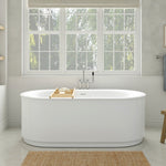 Studio S 68 x 34-Inch Freestanding Bathtub Center Drain With Integrated Overflow