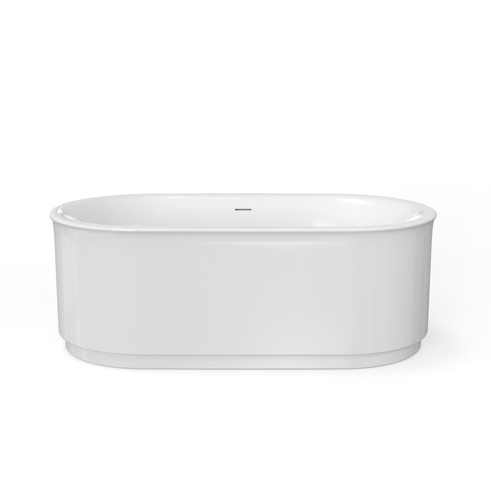 Studio S 68 x 34-Inch Freestanding Bathtub Center Drain With Integrated Overflow