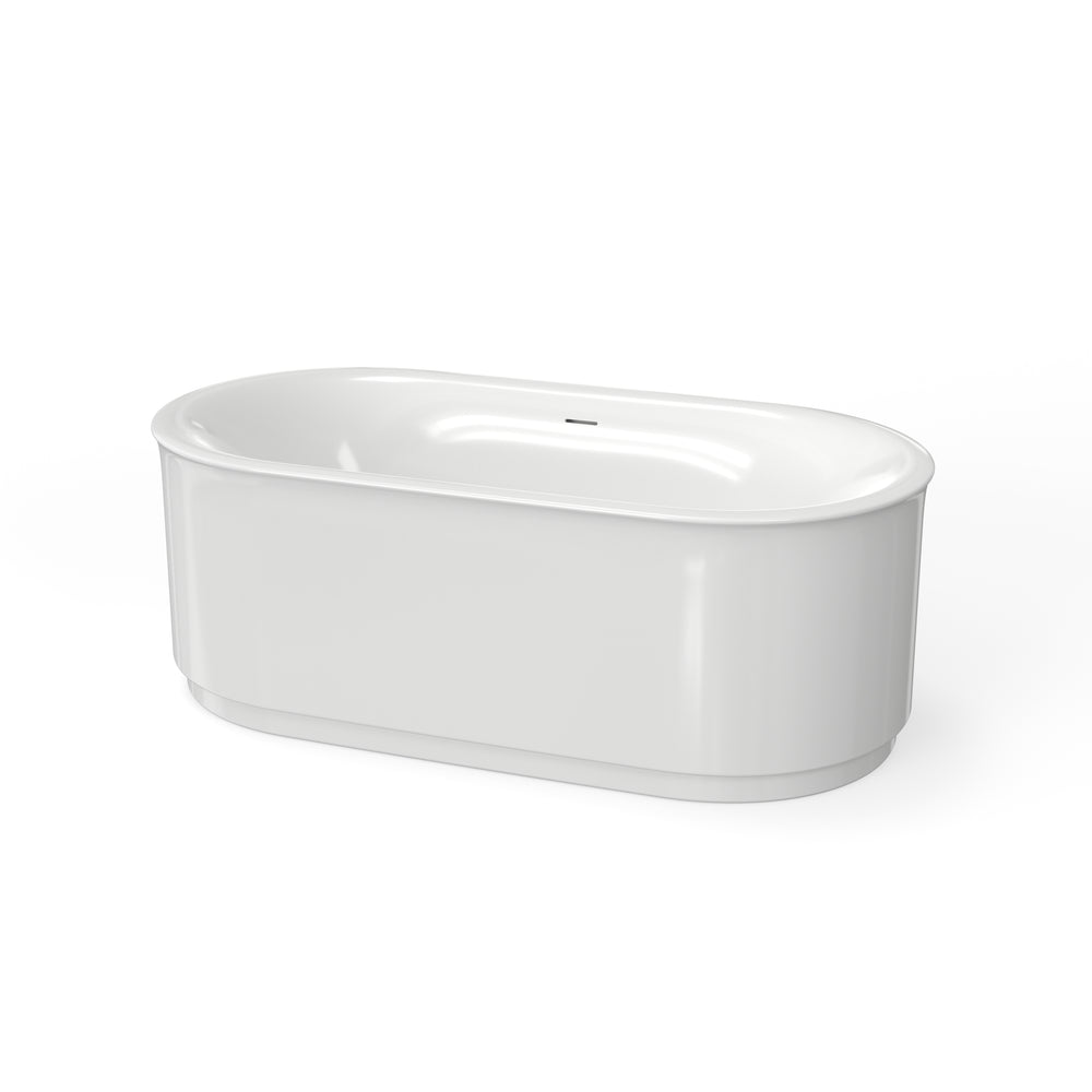 Studio S 68 x 34-Inch Freestanding Bathtub Center Drain With Integrated Overflow