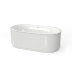 Studio S 68 x 34-Inch Freestanding Bathtub Center Drain With Integrated Overflow