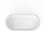 Studio S 68 x 34-Inch Freestanding Bathtub Center Drain With Integrated Overflow