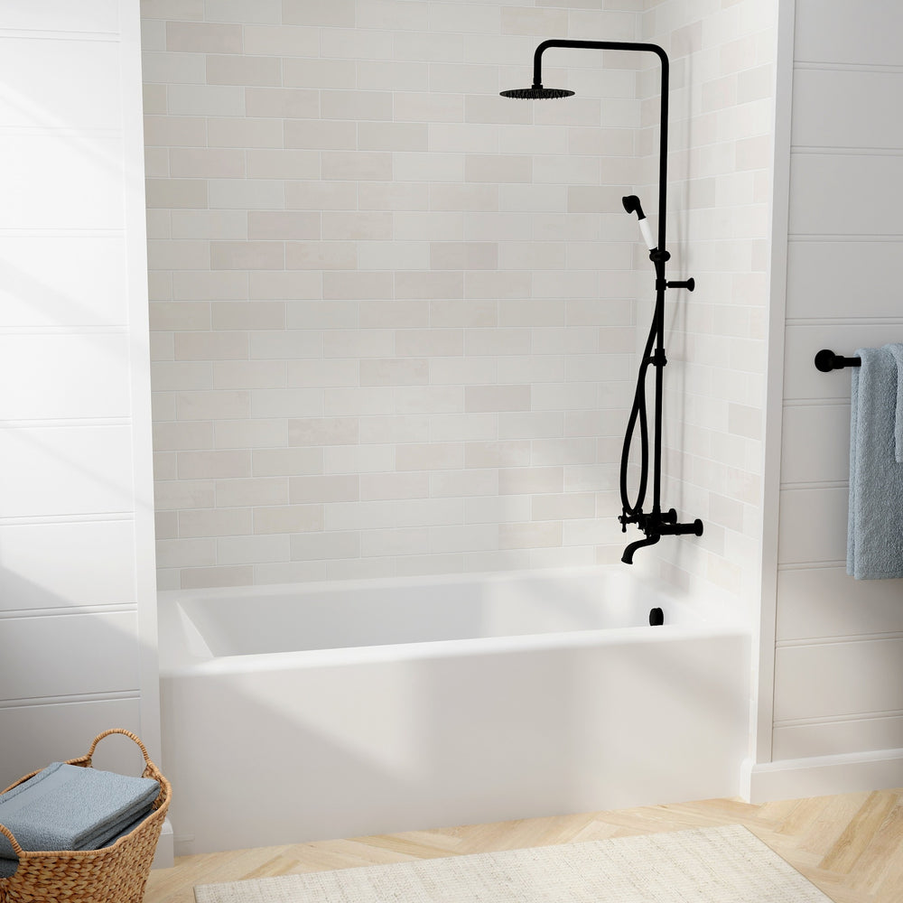 Studio 60 x 32-Inch Integral Apron Bathtub Above Floor Rough With Right-Hand Outlet