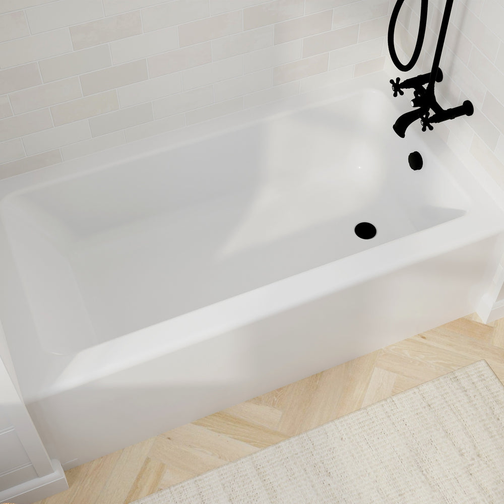 Studio 60 x 32-Inch Integral Apron Bathtub Above Floor Rough With Right-Hand Outlet