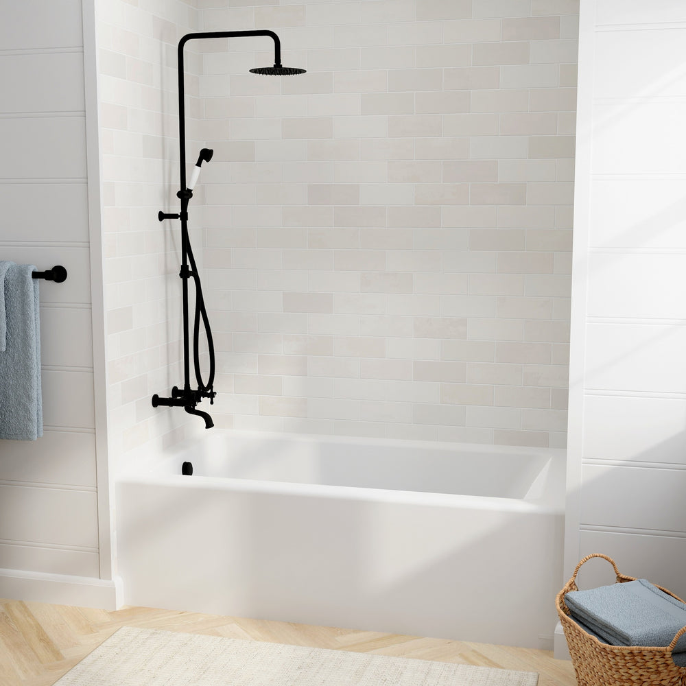 Studio 60 x 32-Inch Integral Apron Bathtub Above Floor Rough With Left-Hand Outlet