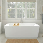 Townsend 68 x 36-Inch Freestanding Bathtub Center Drain With Integrated Overflow
