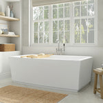 Townsend 68 x 36-Inch Freestanding Bathtub Center Drain With Integrated Overflow
