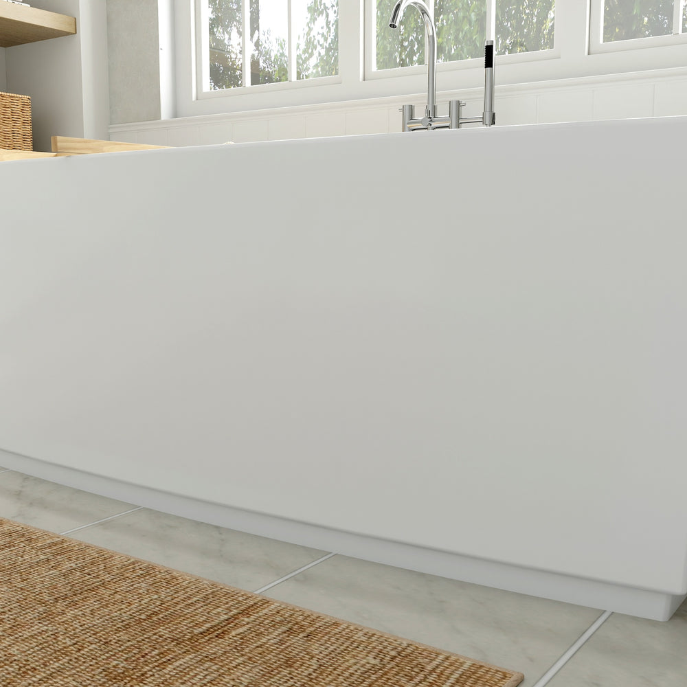 Townsend 68 x 36-Inch Freestanding Bathtub Center Drain With Integrated Overflow