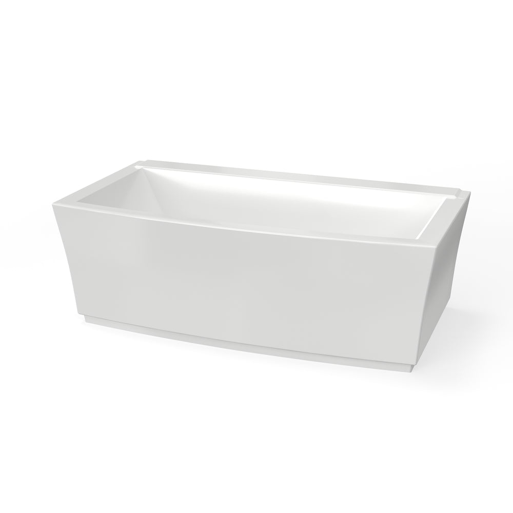 Townsend 68 x 36-Inch Freestanding Bathtub Center Drain With Integrated Overflow