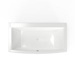Townsend 68 x 36-Inch Freestanding Bathtub Center Drain With Integrated Overflow