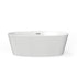Coastal Serin 68 x 31-Inch Freestanding Bathtub Center Drain With Integrated Overflow | Crop Image | finish:White