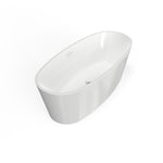 Coastal Serin 68 x 31-Inch Freestanding Bathtub Center Drain With Integrated Overflow
