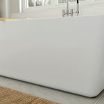 Sedona Loft 63 x 30-Inch Rectangle Freestanding Bathtub Center Drain With Integrated Overflow