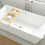 Sedona Loft 63 x 30-Inch Rectangle Freestanding Bathtub Center Drain With Integrated Overflow