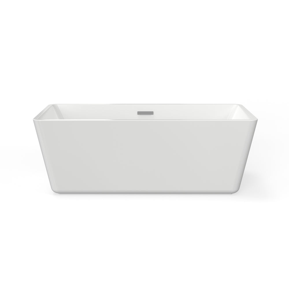 Sedona Loft 63 x 30-Inch Rectangle Freestanding Bathtub Center Drain With Integrated Overflow