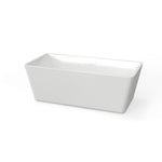Sedona Loft 63 x 30-Inch Rectangle Freestanding Bathtub Center Drain With Integrated Overflow