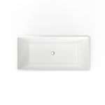 Sedona Loft 63 x 30-Inch Rectangle Freestanding Bathtub Center Drain With Integrated Overflow