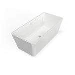 Sedona Loft 63 x 30-Inch Rectangle Freestanding Bathtub Center Drain With Integrated Overflow