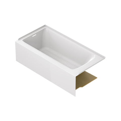 Aspirations 60 x 30-Inch Integral Apron Bathtub With Left-Hand Drain