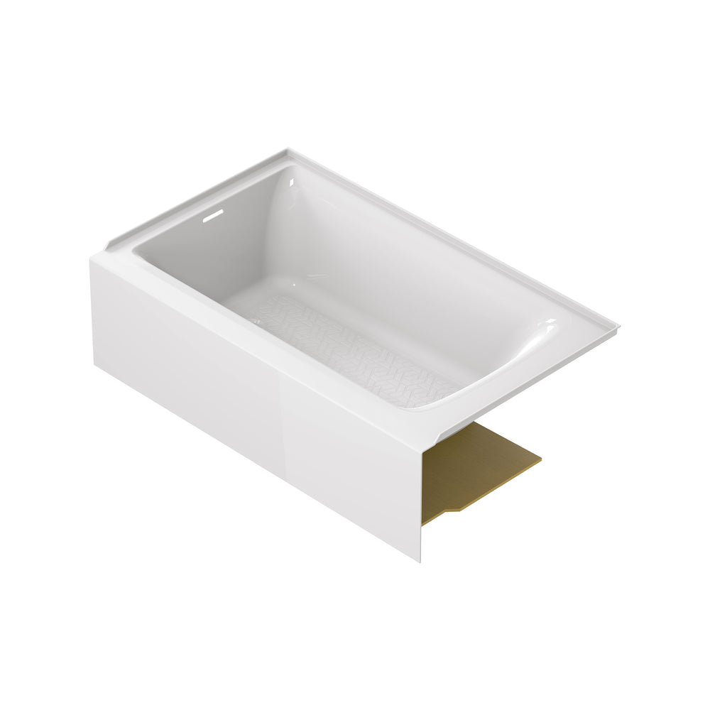 Aspirations 60 x 36-Inch Integral Apron Bathtub With Left-Hand Drain