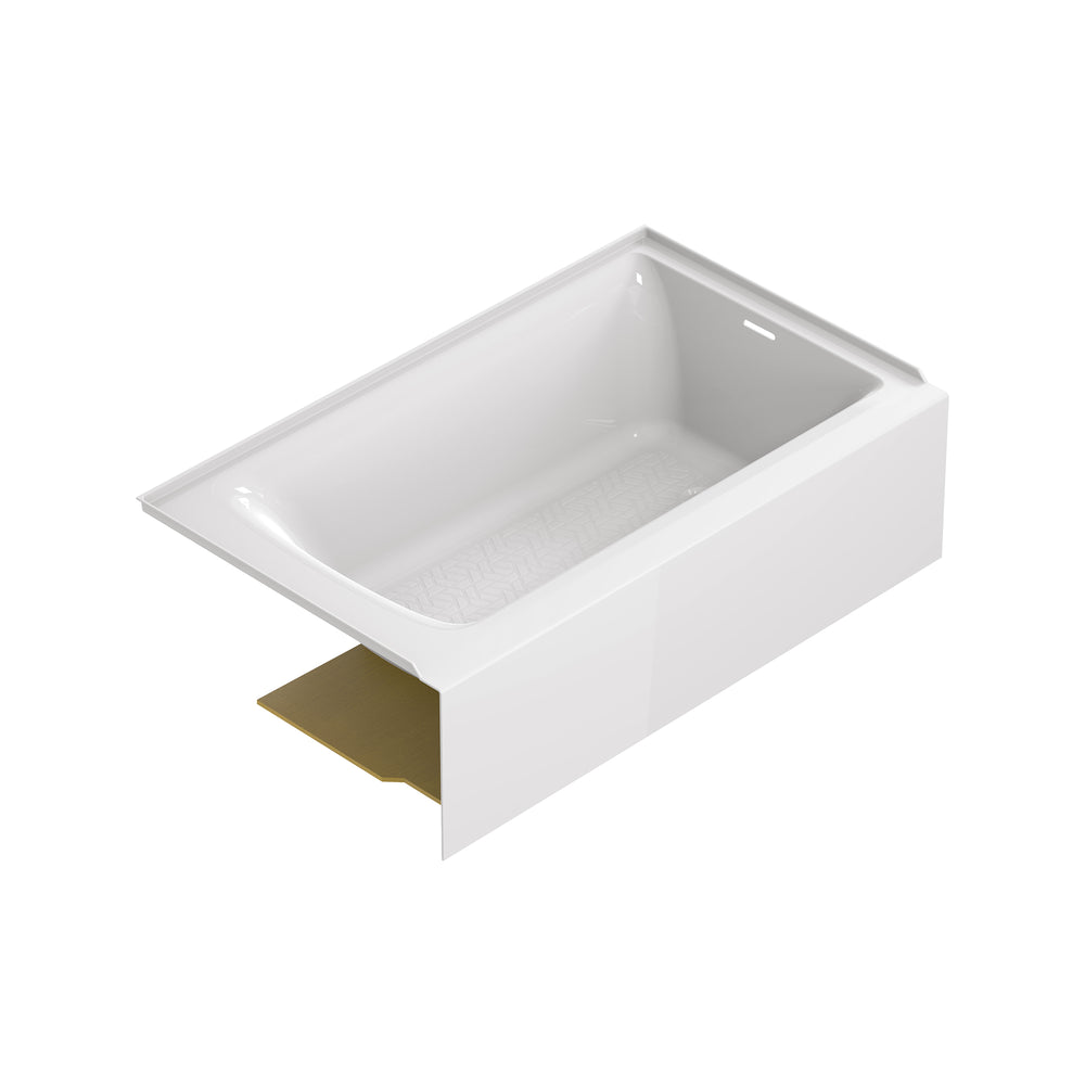 Aspirations 60 x 36-Inch Integral Apron Bathtub With Right-Hand Drain