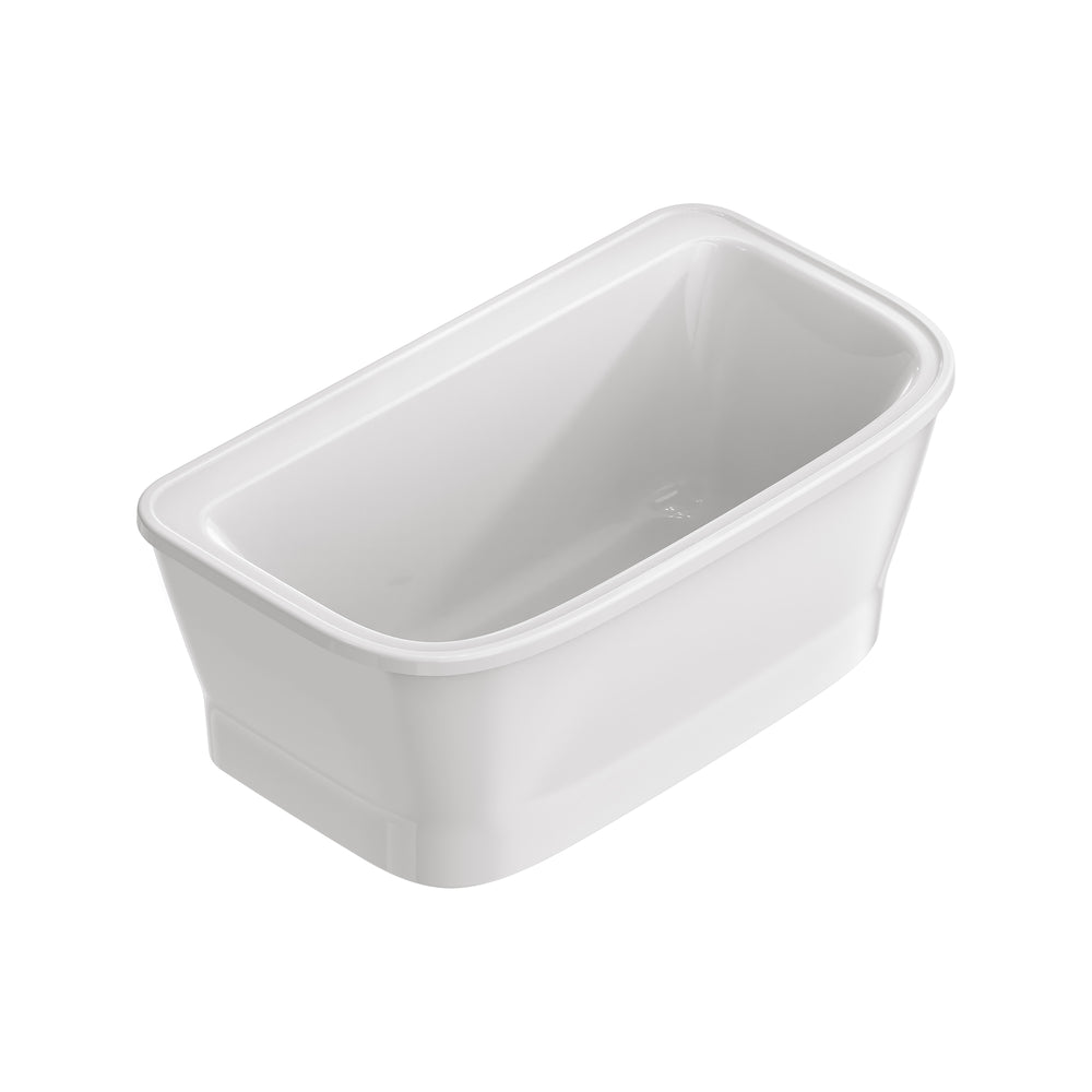 Aspirations 60 x 34-Inch Freestanding Bathtub With White Drain and Overflow