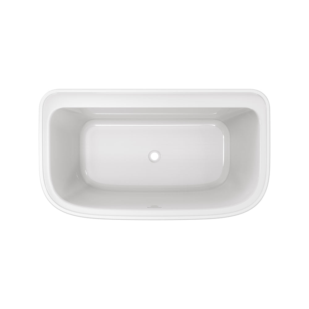 Aspirations 60 x 34-Inch Freestanding Bathtub With White Drain and Overflow
