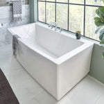 Townsend 68 x 36-Inch Freestanding Bathtub Center Drain With Integrated Overflow